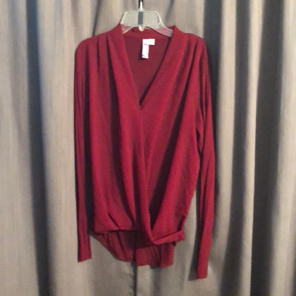 Dark red blouse
